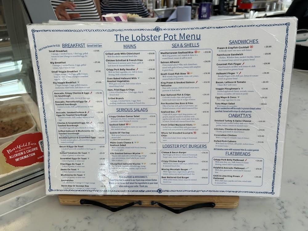 The Lobster Pot Menu - 1