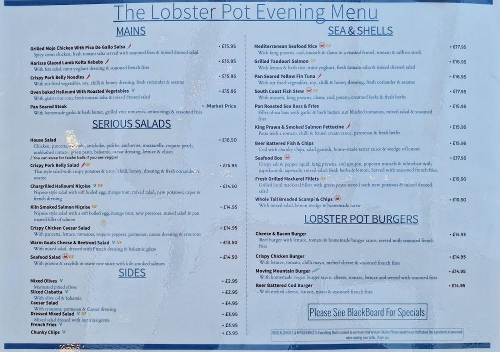 The Lobster Pot Menu - 3